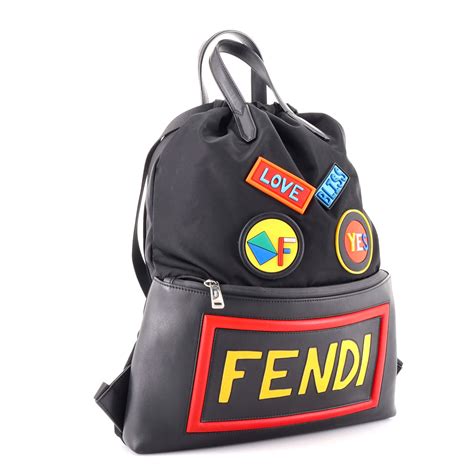 fendi monster backpack fake|Fendi drawstring backpack.